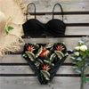 Bikini Female Swimsuit Women Swimwear Push Up Bikinis Set High Waist Swimming Suits Two Piece Set Women Swimsuit Solid Printed Bikini Push-Up Pad Swimwear Set Beachwear Ruffled Bathing Suit by Stevvex