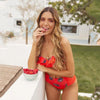 Bikini Female Swimsuit Women Swimwear Push Up Bikinis Set High Waist Swimming Suits Two Piece Set Women Swimsuit Solid Printed Bikini Push-Up Pad Swimwear Set Beachwear Ruffled Bathing Suit by Stevvex