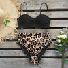 Bikini Female Swimsuit Women Swimwear Push Up Bikinis Set High Waist Swimming Suits Two Piece Set Women Swimsuit Solid Printed Bikini Push-Up Pad Swimwear Set Beachwear Ruffled Bathing Suit by Stevvex