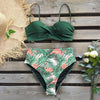 Bikini Female Swimsuit Women Swimwear Push Up Bikinis Set High Waist Swimming Suits Two Piece Set Women Swimsuit Solid Printed Bikini Push-Up Pad Swimwear Set Beachwear Ruffled Bathing Suit by Stevvex