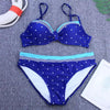 Bikini New 2 Piece Women Swimsuit Women's High Waist Bikini Set Fashion Puff Sleeve Swimwear Set Bathing Suits Solid Color Short Puff Sleeve Summer High Waist Cut Backless Bathing Suit Beachwear by Stevvex
