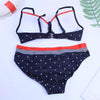 Bikini New 2 Piece Women Swimsuit Women's High Waist Bikini Set Fashion Puff Sleeve Swimwear Set Bathing Suits Solid Color Short Puff Sleeve Summer High Waist Cut Backless Bathing Suit Beachwear by Stevvex