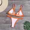 Bikini New Summer Solid Bikini Set Low Waist Swimwear Women Bathing Suit Swimsuit Female Cheeky Bikini Swimsuit Triangle Two Piece Basic Solid Thong Tanning Suits by Stevvex