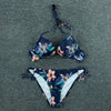 Bikini Push Up New Swimwear Women Print Floral Bikinis Set Swimsuit Bathing Suit Two Piece Summer Beach Wear Floral Leaf Print Bikini Set Padded Lace Up Straps Bikini Beach Swimsuit by Stevvex