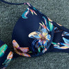 Bikini Push Up New Swimwear Women Print Floral Bikinis Set Swimsuit Bathing Suit Two Piece Summer Beach Wear Floral Leaf Print Bikini Set Padded Lace Up Straps Bikini Beach Swimsuit by Stevvex