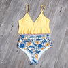 Bikini Push Up Summer Floral Swimwear Sport Women Plus Size Swimming Suit For Women Women Bikini Set Ruffle Two Piece Swimsuit Flounce Push Up Cutout Swimwear Bathing Suits Swimsuit High Waist Bikini Set by Stevvex