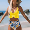 Bikini Push Up Summer Floral Swimwear Sport Women Plus Size Swimming Suit For Women Women Bikini Set Ruffle Two Piece Swimsuit Flounce Push Up Cutout Swimwear Bathing Suits Swimsuit High Waist Bikini Set by Stevvex
