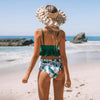 Bikini Push Up Summer Floral Swimwear Sport Women Plus Size Swimming Suit For Women Women Bikini Set Ruffle Two Piece Swimsuit Flounce Push Up Cutout Swimwear Bathing Suits Swimsuit High Waist Bikini Set by Stevvex