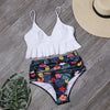Bikini Push Up Summer Floral Swimwear Sport Women Plus Size Swimming Suit For Women Women Bikini Set Ruffle Two Piece Swimsuit Flounce Push Up Cutout Swimwear Bathing Suits Swimsuit High Waist Bikini Set by Stevvex
