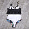 Bikini Push Up Summer Floral Swimwear Sport Women Plus Size Swimming Suit For Women Women Bikini Set Ruffle Two Piece Swimsuit Flounce Push Up Cutout Swimwear Bathing Suits Swimsuit High Waist Bikini Set by Stevvex