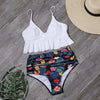 Bikini Push Up Summer Floral Swimwear Sport Women Plus Size Swimming Suit For Women Women Bikini Set Ruffle Two Piece Swimsuit Flounce Push Up Cutout Swimwear Bathing Suits Swimsuit High Waist Bikini Set by Stevvex