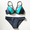 Bikini Push Up Swimsuit Female Swimwear Women Two-pieces Bikini set Bra Cup Bather Bathing Suit Swim Lady Triangle Bikini T-Back 2 Pieces Bandeau Swimsuit V Neck Swimwear Halter Push Up Bathing Suit by Stevvex