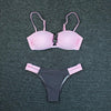 Bikini Push Up Swimwear Bikini Set Pink Swimwear Women Micro Swimsuit Female Bandage Bikini Beach Wear Swimming Two-Piece Swimsuit Summer Swimsuit for Women by Stevvex