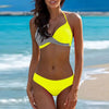 Bikini Push Up Swimwear Women Swimsuit Women's Bathing Suits Push Up Halter Bikini Swim Bottoms Two Piece Swimsuits Lace Up Halter String Triangle Bikini Sets by Stevvex