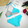 Bikini Push Up Swimwear Women Swimsuit Women's Bathing Suits Push Up Halter Bikini Swim Bottoms Two Piece Swimsuits Lace Up Halter String Triangle Bikini Sets by Stevvex