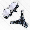 Bikini Set High Cut Solid Swimsuit Women Swimwear Push Up Bathing Suit Beachwear Leopard Bikini Women's Ribbed Underwire Bikini High Cut Bikini V Swimwear Butterfly Print High Leg Bikini Swimsuit by Stevvex
