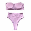 Bikini Set Summer Swimwear Beach Women's Swimsuit Bathing Suit Push Up Brazilian Bikini Women’s Two-Piece Strapless Padded High Cut Bathing Suit Swimwear by Stevvex