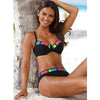 Bikini Set Swimwear Women Print Swimsuit Push Up Plus Size Bathing Suit Beachwear Women's Push-Up Bikini Set Padded Bikini Swimsuit by Stevvex