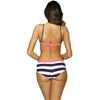 Bikini Set Three Piece Swimsuit Women Push Up Swimwear Bathing Suit Beachwear Swimming Suit For Women Women Braided Straps Lace Up Contrast Bikini Set Swimsuit Flower Bathing Suit Cross Low Waist Swimwear by Stevvex