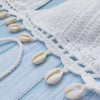 Bikini Set Woman Crochet Shell Tassel Bikini Top And Seashell Beach Skirt Lace See Through Bikini Women Beach Summer 2 Piece Outfits Crochet Mesh Bikini Top and Skirt Set by Stevvex