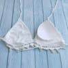 Bikini Set Woman Crochet Shell Tassel Bikini Top And Seashell Beach Skirt Lace See Through Bikini Women Beach Summer 2 Piece Outfits Crochet Mesh Bikini Top and Skirt Set by Stevvex