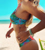 Bikini Set Women Swimwear Push Up Swimsuit Top Solid Bottom Print Bathing Suit Swim Wear Beach Women’s Floral Print Push-Up V-Wire Lettuce Bikini Set High Cut Spaghetti Straps Underwire Padded Swimsuit by Stevvex