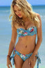 Bikini Sets Solid Color Swimsuit Mid-Waist Gather Cup Bikinis Women Swimwear Female Bathing Suits Beach wear Two Piece Swimsuits Triangle Bikini swimsuits for Women by Stevvex