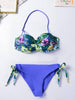 Bikini Sets Solid Color Swimsuit Mid-Waist Gather Cup Bikinis Women Swimwear Female Bathing Suits Beach wear Two Piece Swimsuits Triangle Bikini swimsuits for Women by Stevvex