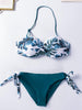 Bikini Sets Solid Color Swimsuit Mid-Waist Gather Cup Bikinis Women Swimwear Female Bathing Suits Beach wear Two Piece Swimsuits Triangle Bikini swimsuits for Women by Stevvex