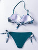 Bikini Sets Solid Color Swimsuit Mid-Waist Gather Cup Bikinis Women Swimwear Female Bathing Suits Beach wear Two Piece Swimsuits Triangle Bikini swimsuits for Women by Stevvex