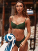 Bikini Swimwear Women High Waist Swimsuit Solid Color Bikini Set Women's Push Up Underwire Top Bottom Bikini Bathing Swimsuits Beach Wear Padded Push Up Bikini Set Female by Stevvex