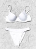 Bikini Swimwear Women High Waist Swimsuit Solid Color Bikini Set Women's Push Up Underwire Top Bottom Bikini Bathing Swimsuits Beach Wear Padded Push Up Bikini Set Female by Stevvex