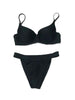 Bikini Swimwear Women High Waist Swimsuit Solid Color Bikini Set Women's Push Up Underwire Top Bottom Bikini Bathing Swimsuits Beach Wear Padded Push Up Bikini Set Female by Stevvex