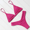 Bikini Swimwear Women Swimsuit Push Up Micro Bikinis Set Swimming Bathing Suit Beachwear Summer Thong Bottom Two Piece Bikini Double Shoulder Straps Cute Swimsuit Triangle Bathing Bikini by Stevvex