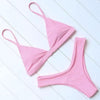 Bikini Swimwear Women Swimsuit Push Up Micro Bikinis Set Swimming Bathing Suit Beachwear Summer Thong Bottom Two Piece Bikini Double Shoulder Straps Cute Swimsuit Triangle Bathing Bikini by Stevvex