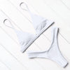 Bikini Swimwear Women Swimsuit Push Up Micro Bikinis Set Swimming Bathing Suit Beachwear Summer Thong Bottom Two Piece Bikini Double Shoulder Straps Cute Swimsuit Triangle Bathing Bikini by Stevvex