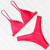 Bikini Swimwear Women Swimsuit Push Up Micro Bikinis Set Swimming Bathing Suit Beachwear Summer Thong Bottom Two Piece Bikini Double Shoulder Straps Cute Swimsuit Triangle Bathing Bikini by Stevvex