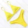 Bikini Swimwear Women Swimsuit Push Up Micro Bikinis Set Swimming Bathing Suit Beachwear Summer Thong Bottom Two Piece Bikini Double Shoulder Straps Cute Swimsuit Triangle Bathing Bikini by Stevvex