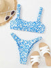 Bikini Women Orange Leopard Push Up Padded Thong Swimsuit Female Cut Out Bathing Suit Swimwear Padded Push up Thong Bikini Sets Swimsuits for Women by Stevvex