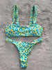 Bikini Women Orange Leopard Push Up Padded Thong Swimsuit Female Cut Out Bathing Suit Swimwear Padded Push up Thong Bikini Sets Swimsuits for Women by Stevvex