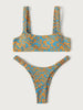 Bikini Women Orange Leopard Push Up Padded Thong Swimsuit Female Cut Out Bathing Suit Swimwear Padded Push up Thong Bikini Sets Swimsuits for Women by Stevvex
