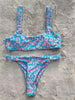 Bikini Women Orange Leopard Push Up Padded Thong Swimsuit Female Cut Out Bathing Suit Swimwear Padded Push up Thong Bikini Sets Swimsuits for Women by Stevvex