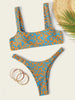 Bikini Women Orange Leopard Push Up Padded Thong Swimsuit Female Cut Out Bathing Suit Swimwear Padded Push up Thong Bikini Sets Swimsuits for Women by Stevvex