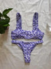 Bikini Women Orange Leopard Push Up Padded Thong Swimsuit Female Cut Out Bathing Suit Swimwear Padded Push up Thong Bikini Sets Swimsuits for Women by Stevvex
