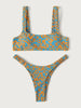 Bikini Women Orange Leopard Push Up Padded Thong Swimsuit Female Cut Out Bathing Suit Swimwear Padded Push up Thong Bikini Sets Swimsuits for Women by Stevvex