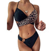 Bikini Women Push Up Leopard Print Beach High Waist High Cut Swimsuit Swimsuit High Waist Tummy Control Bathing Suits Solid Women Bathing Suit High Cut Swimwear by Stevvex