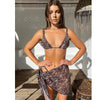 Bikini Women Push Up Swimsuit 3 Piece Bikini Set With Cover Up Women's Fashion 3 Piece Tie Dye Top Bikini Set Swimsuit Cover Up Skirt Swimwear Push Up Bather Swim Wear by Stevvex