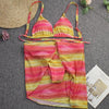 Bikini Women Push Up Swimsuit 3 Piece Bikini Set With Cover Up Women's Fashion 3 Piece Tie Dye Top Bikini Set Swimsuit Cover Up Skirt Swimwear Push Up Bather Swim Wear by Stevvex