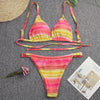 Bikini Women Push Up Swimsuit 3 Piece Bikini Set With Cover Up Women's Fashion 3 Piece Tie Dye Top Bikini Set Swimsuit Cover Up Skirt Swimwear Push Up Bather Swim Wear by Stevvex