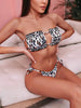 Bikini Women Swimsuit Female Low Waist Swimwear Women Beach Mini Thong Bikini Set Bathing Suit Women Thong Swimsuits Strapless 2 Piece Bikini String Tie Ruffle Brazilian Bathing Suit by Stevvex